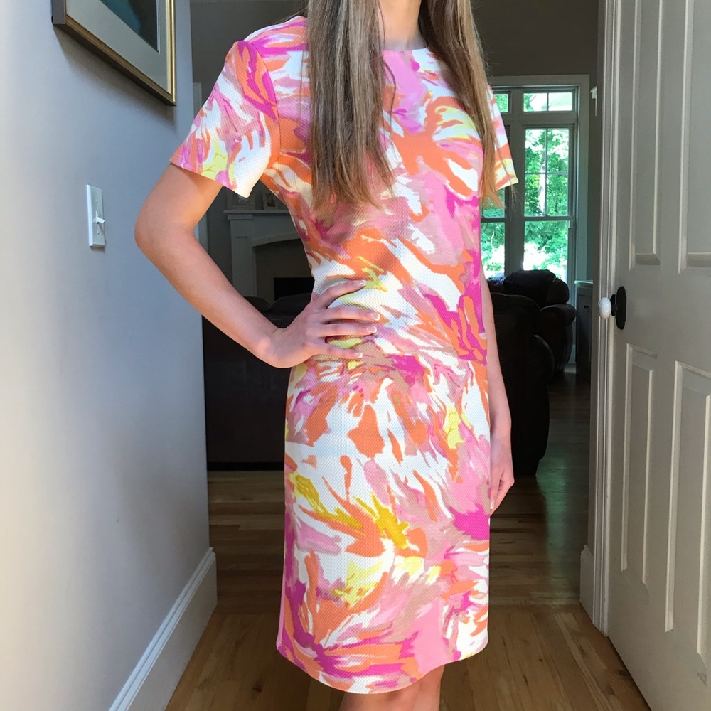 SUNNY LEIGH‎ watercolor short sleeve dress